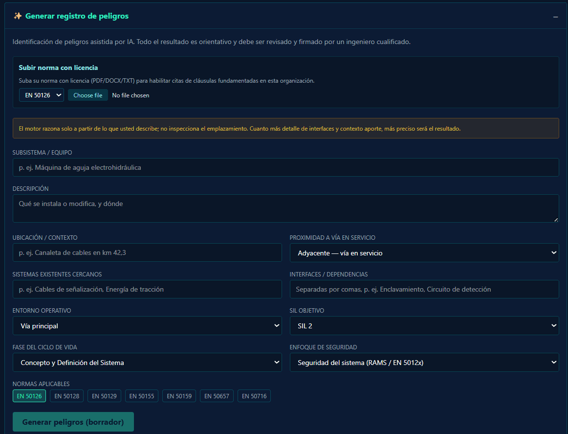 Hazard Log Generation and Management