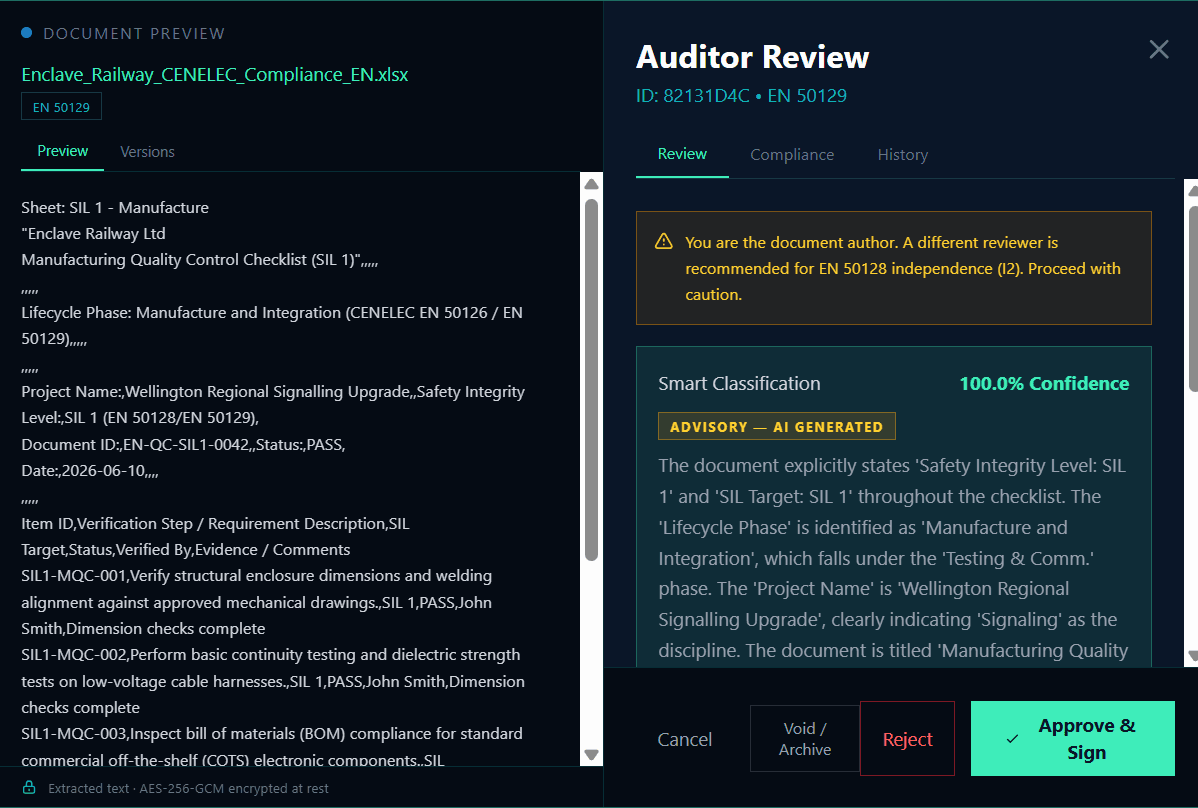 Auditor Review and Smart Classification